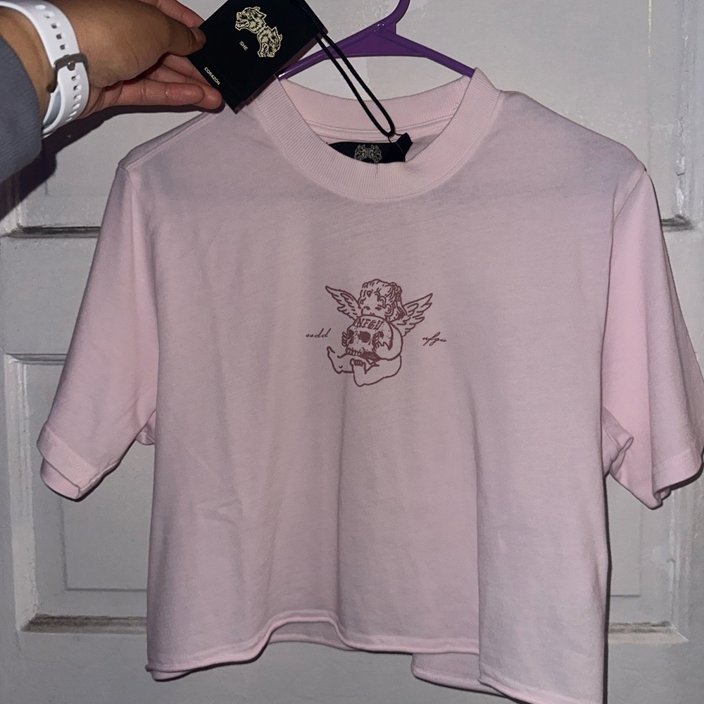 Darc sport pink cropped tee